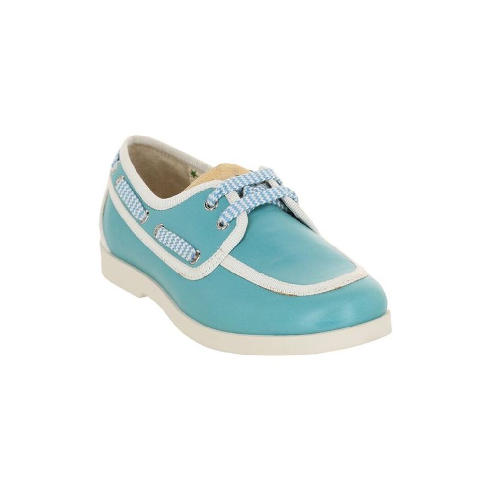 Gucci Leather Boat Shoe, Blue